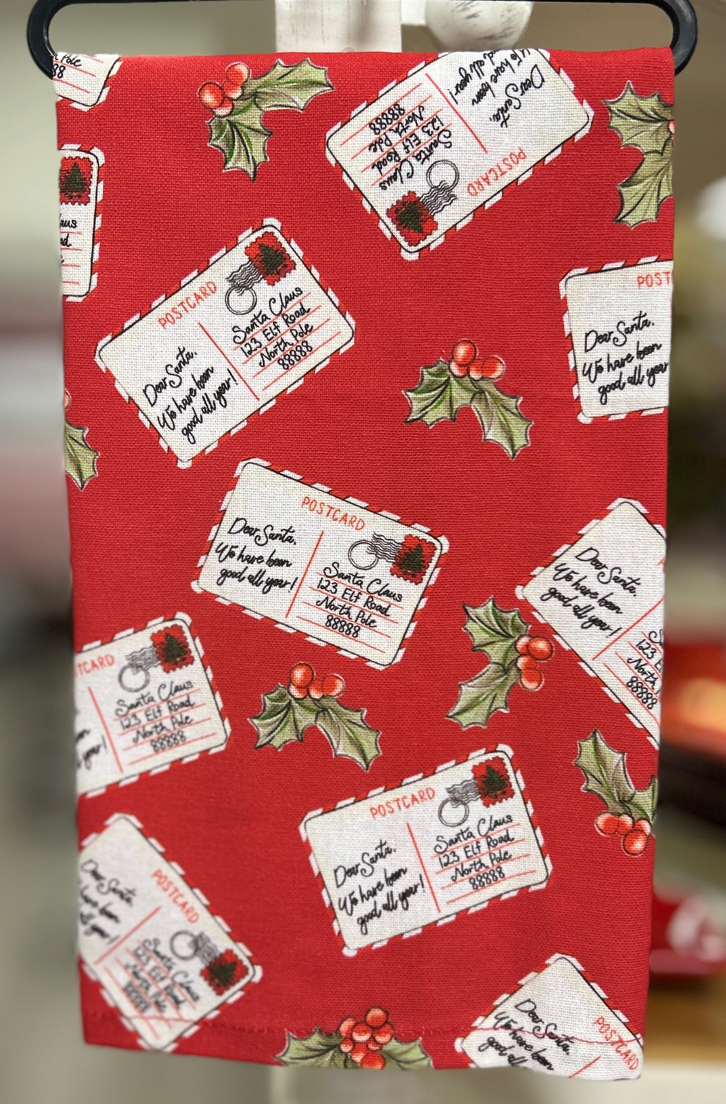 Postcard to Santa Tea Towel