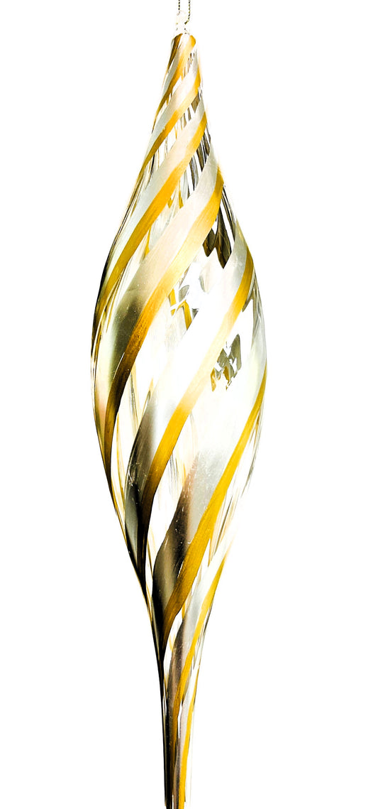 Silver/Gold Glass Finial Ornament