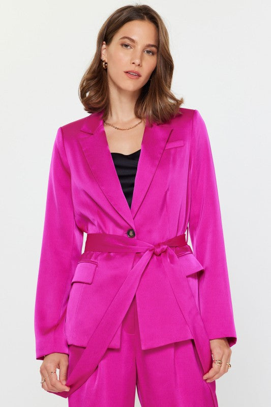 FINAL SALE Hot Pink Jacket w/Belt