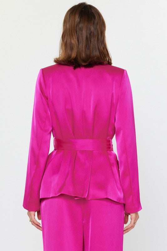 FINAL SALE Hot Pink Jacket w/Belt