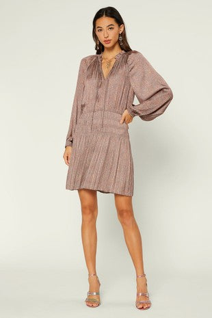 FINAL SALE Floral Ruched Waist Dress-Med