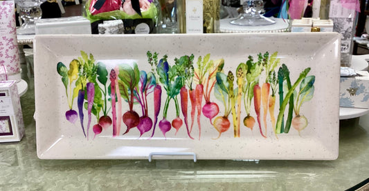 Vegetable Print Melamine Platter