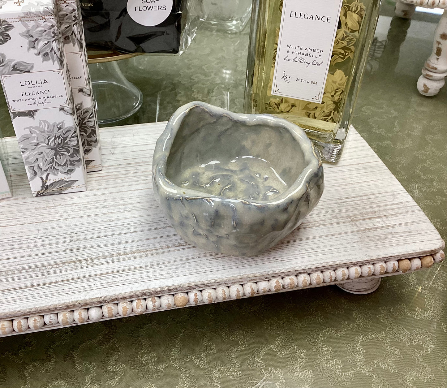 FINAL SALE Finger Print Sm Bowl-Morning Mist