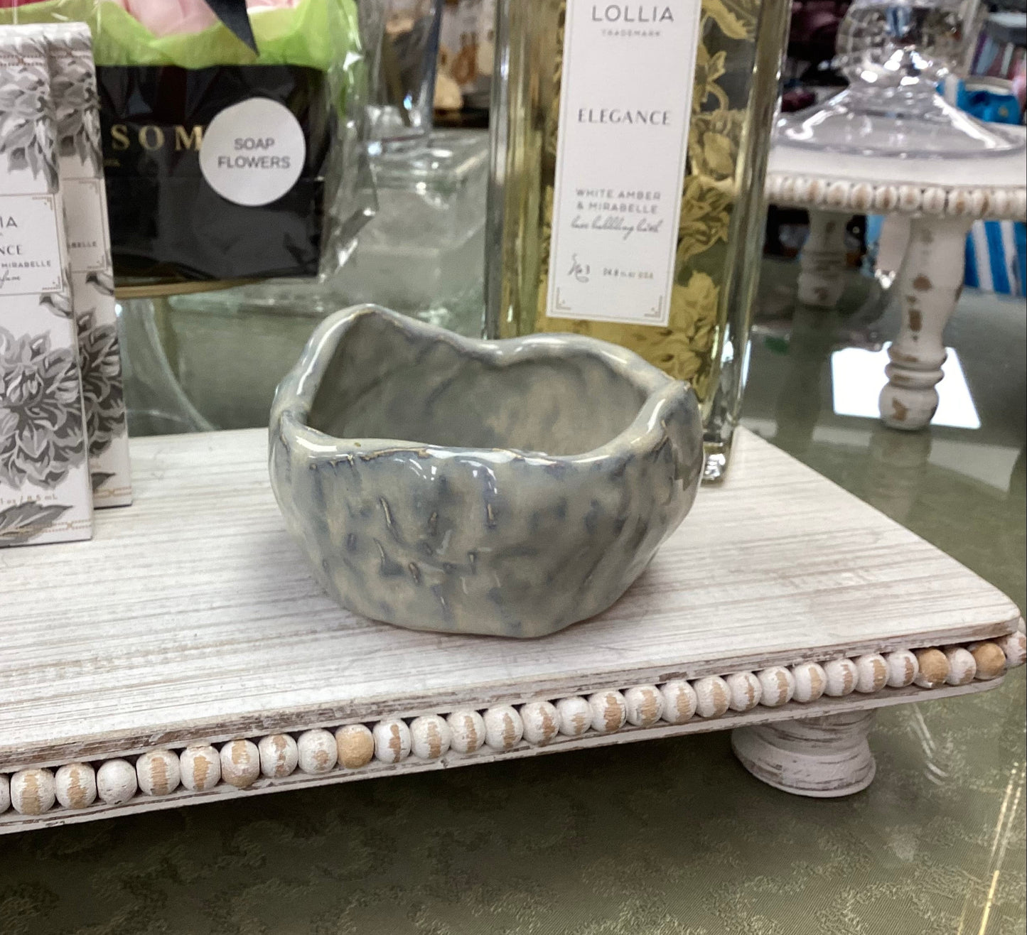 FINAL SALE Finger Print Sm Bowl-Morning Mist