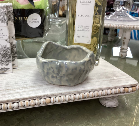 FINAL SALE Finger Print Sm Bowl-Morning Mist