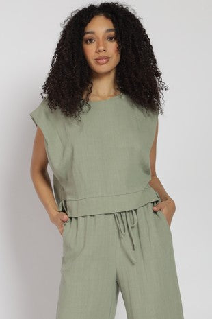 FINAL SALE Linen Top & Pant Set