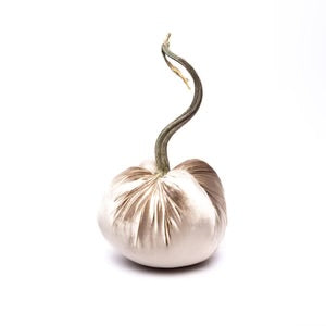 Hot Skwash 8" Jumbo Silk Velvet Pumpkin- Platinum