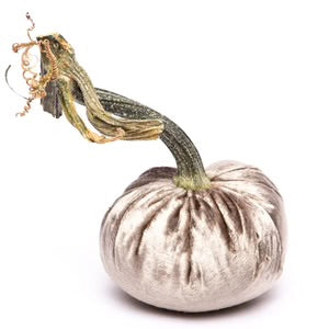 Hot Skwash 8" Jumbo Silk Velvet Pumpkin- Platinum