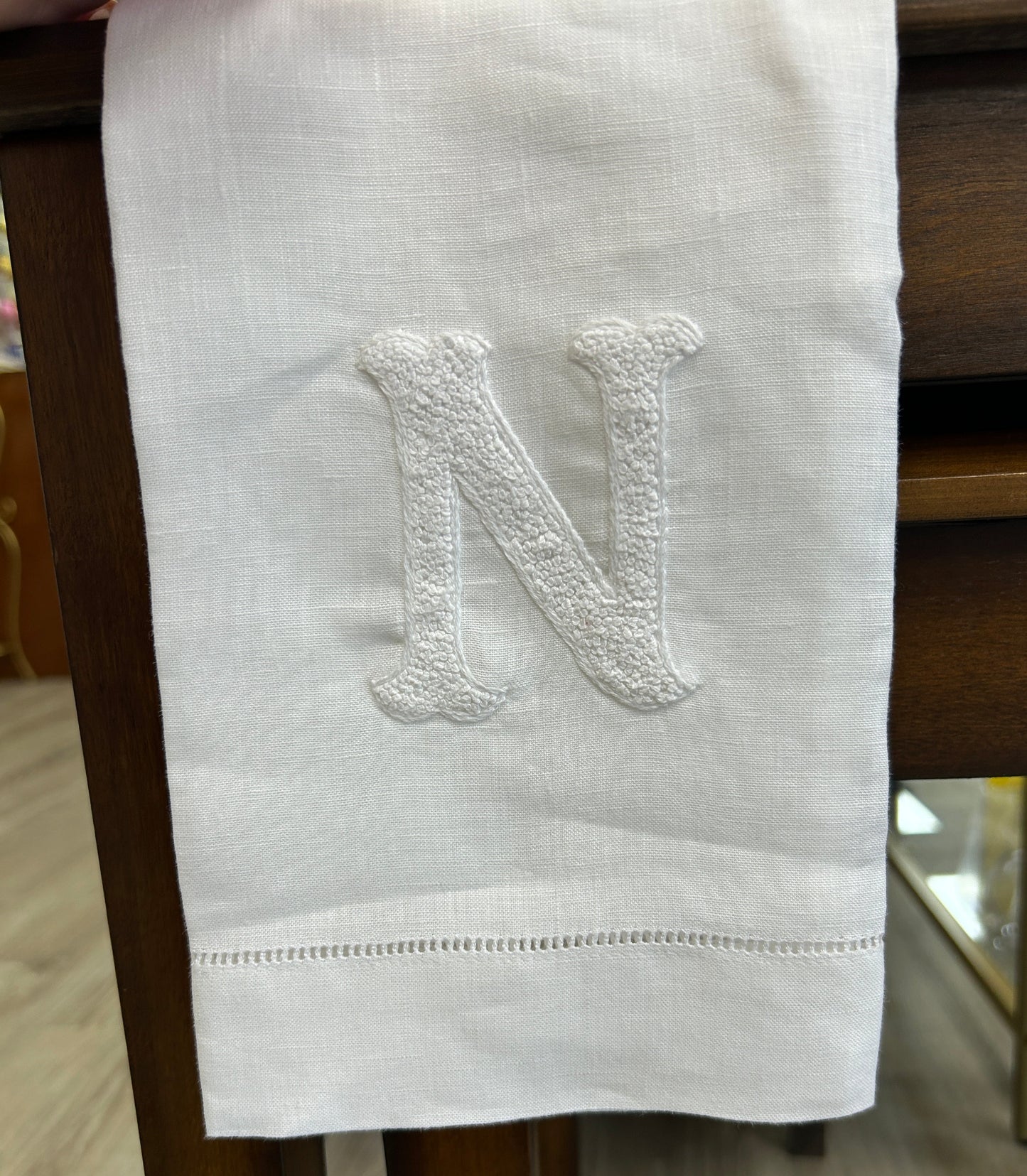 FINAL SALE Monogram Tea Towel-N
