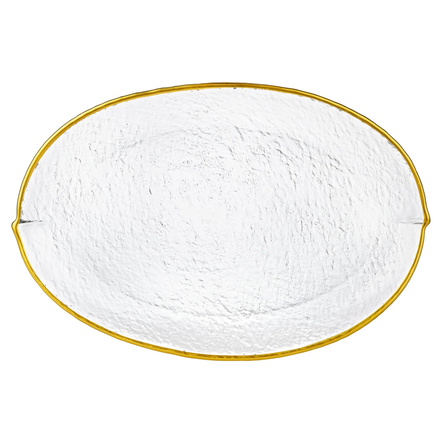 Rodin Gold-Edge Oval Glass Platter