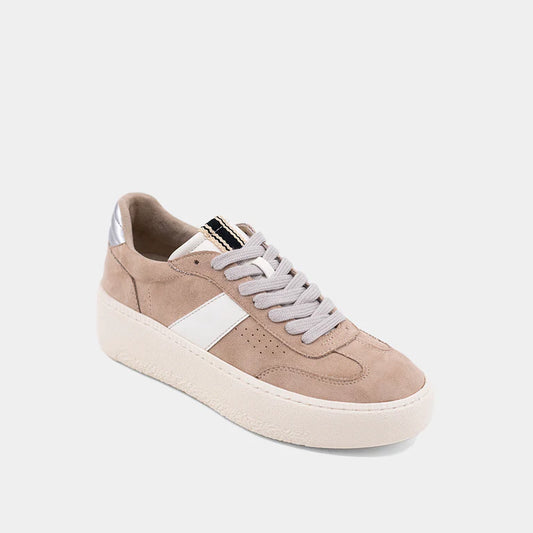 Stacey Suede Sneaker- Soft Beige