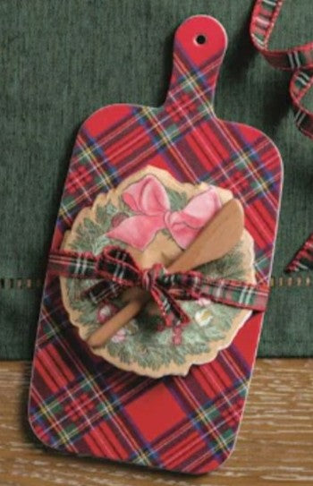 Tartan Melamine Board w/Napkin & Spreader Set