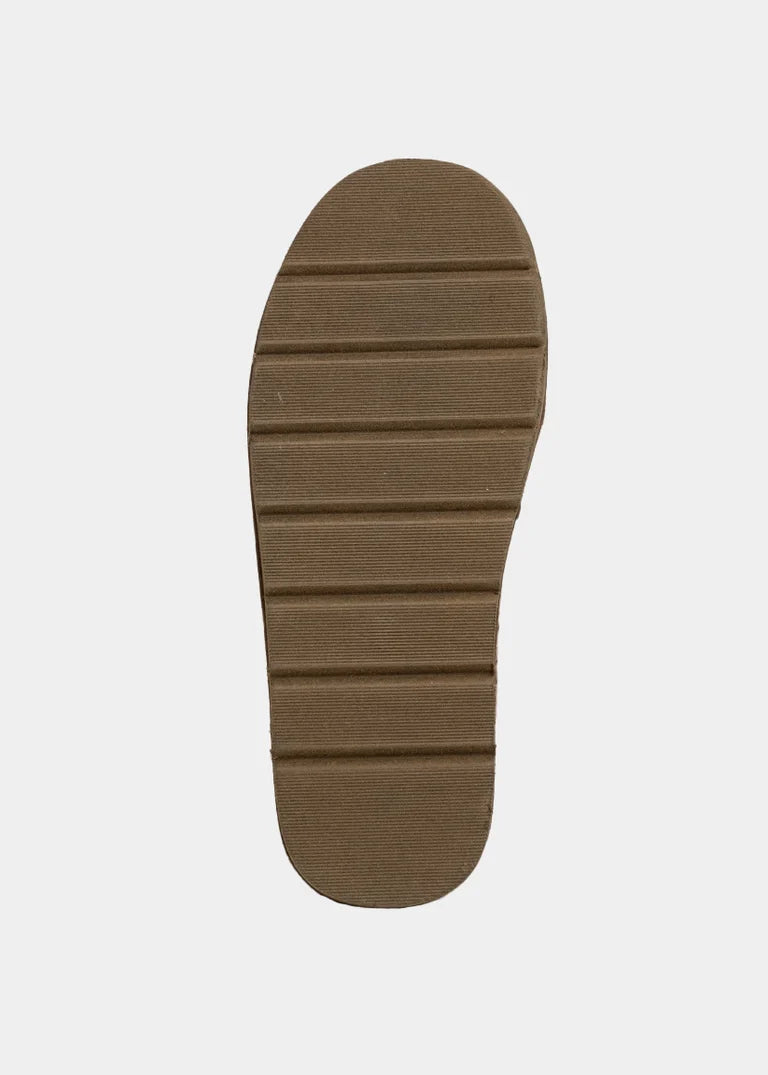 Ulla Taupe Suede Shearling Bootie