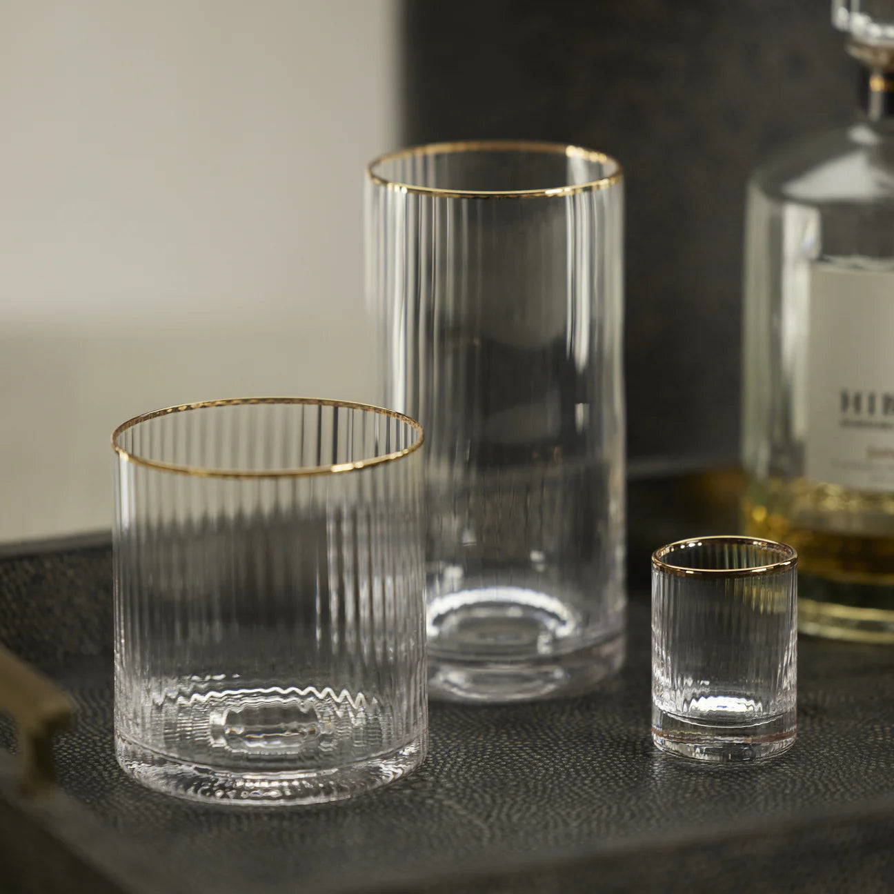 Optic Shot Glass with Gold Rim