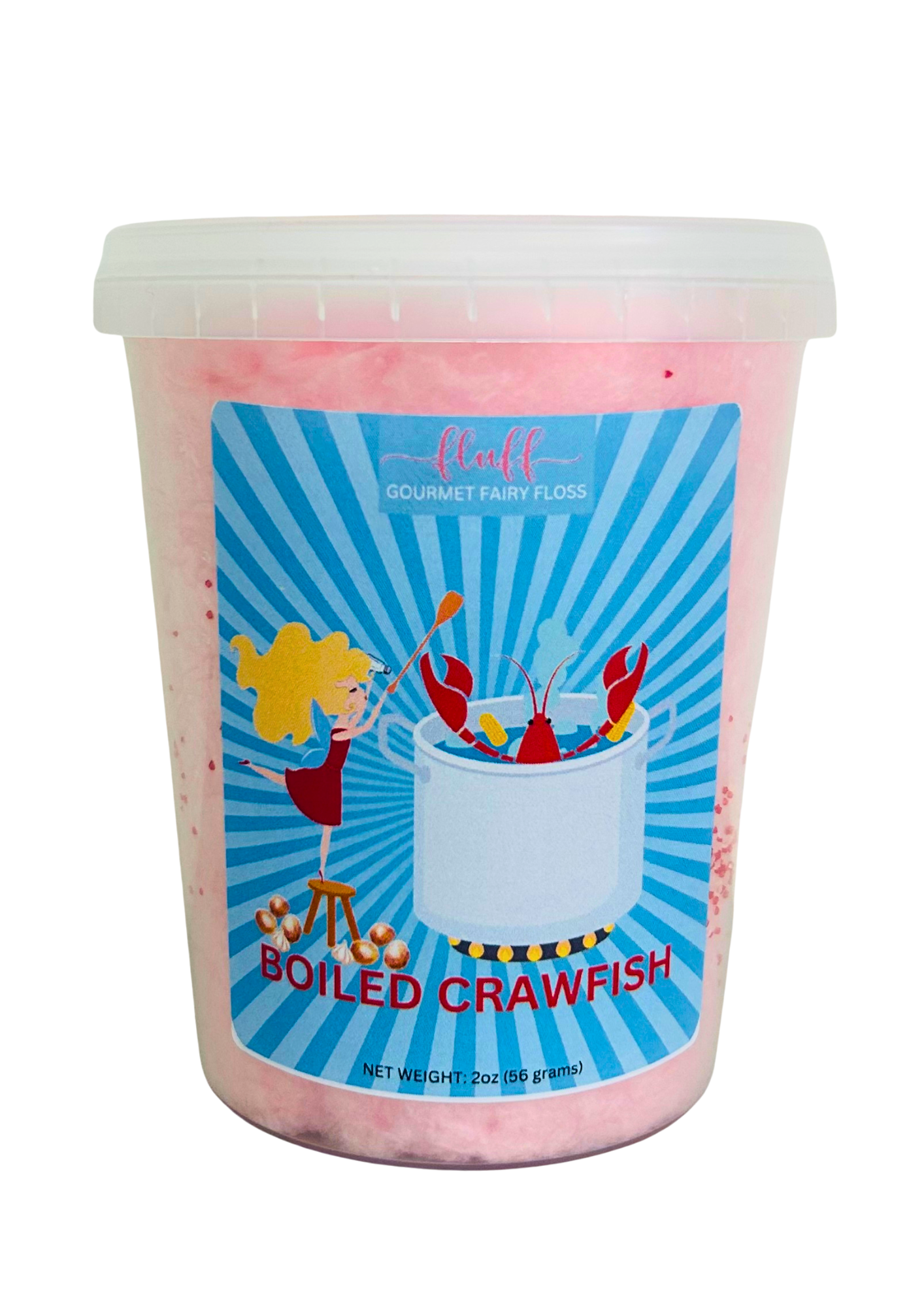 "Boiled Crawfish" Cotton Candy