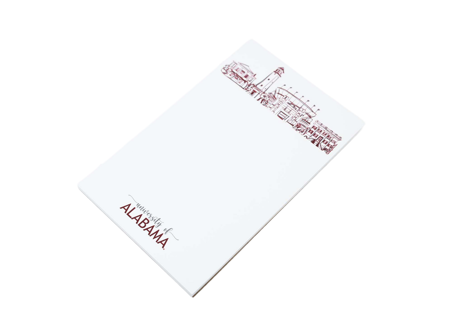 Campus Skyline Notepad - University of Alabama