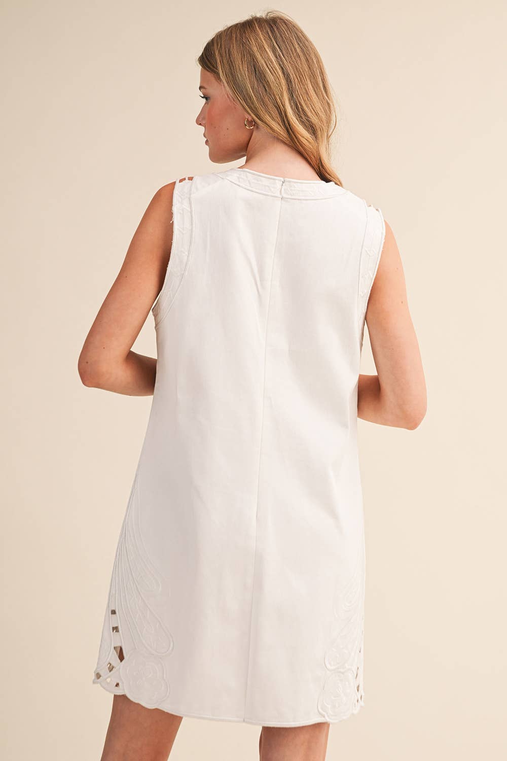Embroidered Shift Dress