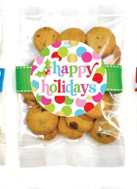 Christmas Choc. Chip Cookies (Pastel) Bags- Six Options