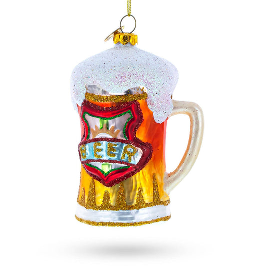 Frothy Beer Stein Glass Ornament