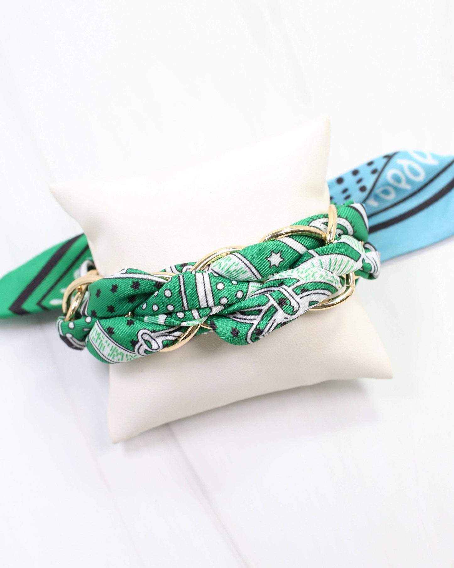 Fontana Chain Scarf Bracelet- Green