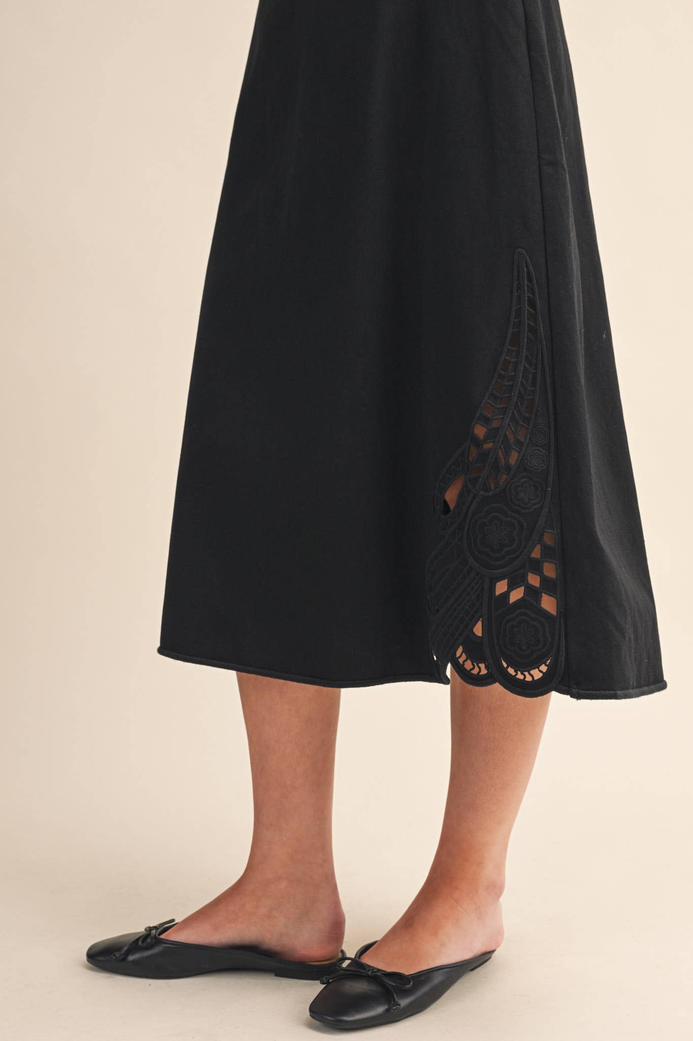 Embroidered Top & Midi Skirt Set
