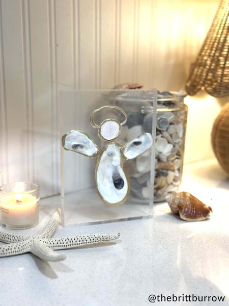 Acrylic Angel Oyster Plaque