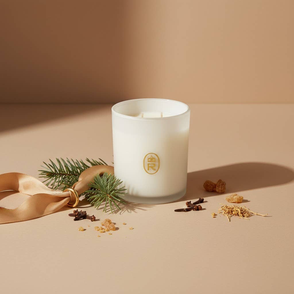 14 oz Boxed Glass Candle: Zydeco Amber