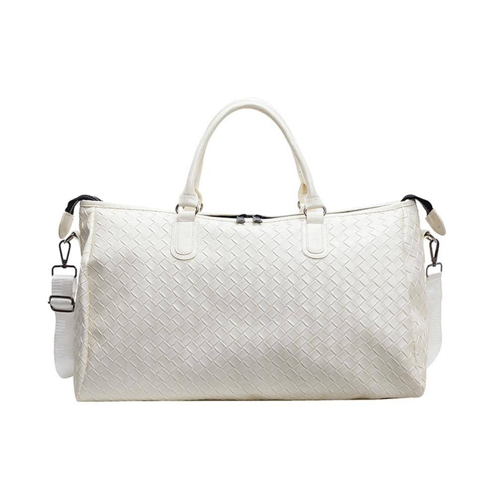 Woven Ivory Luxe Duffel