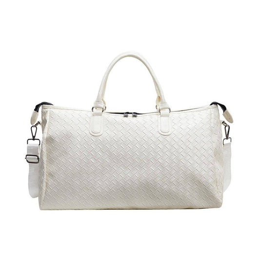 Woven Ivory Luxe Duffel