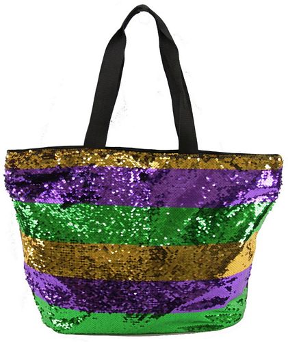 Mardi Gras Sequined Stripe Bag