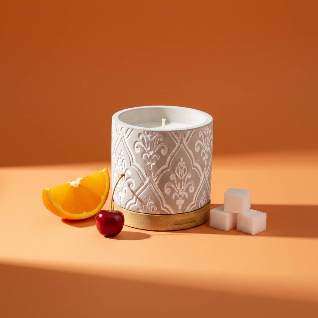 3 oz Damask Stone Candle: Opulence