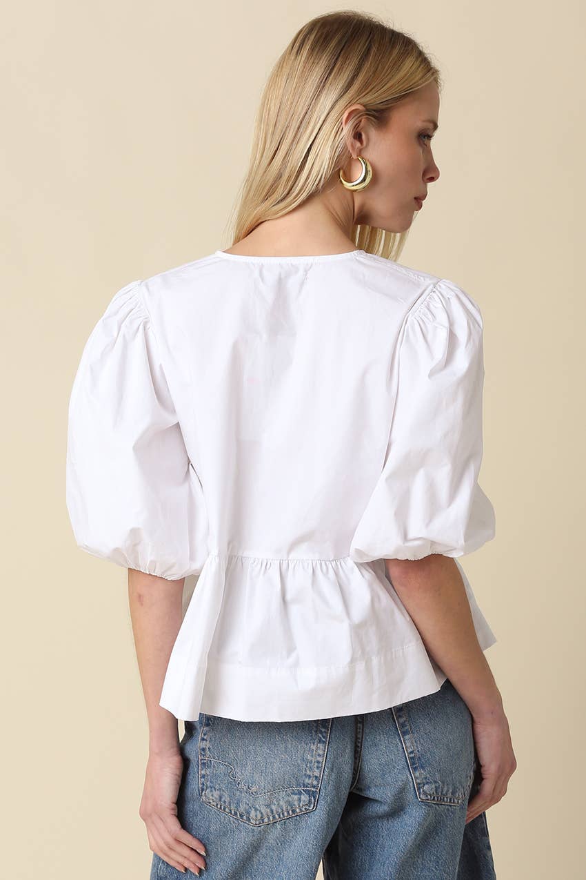 Tessa Bow Front Blouse