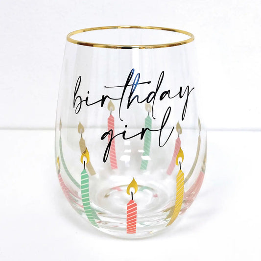 8 Oak Lane Birthday Girl Stemless Wine Glass