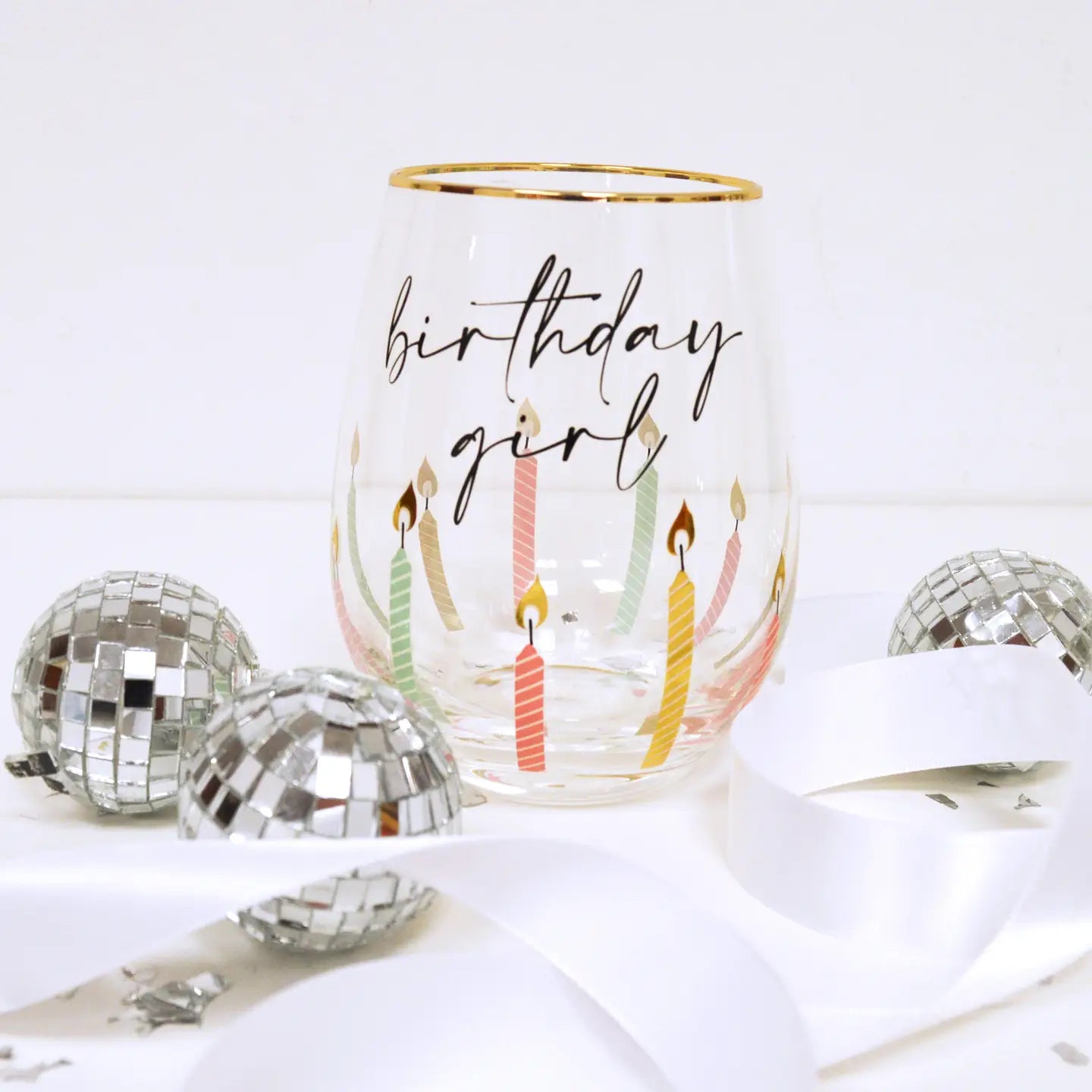 8 Oak Lane Birthday Girl Stemless Wine Glass
