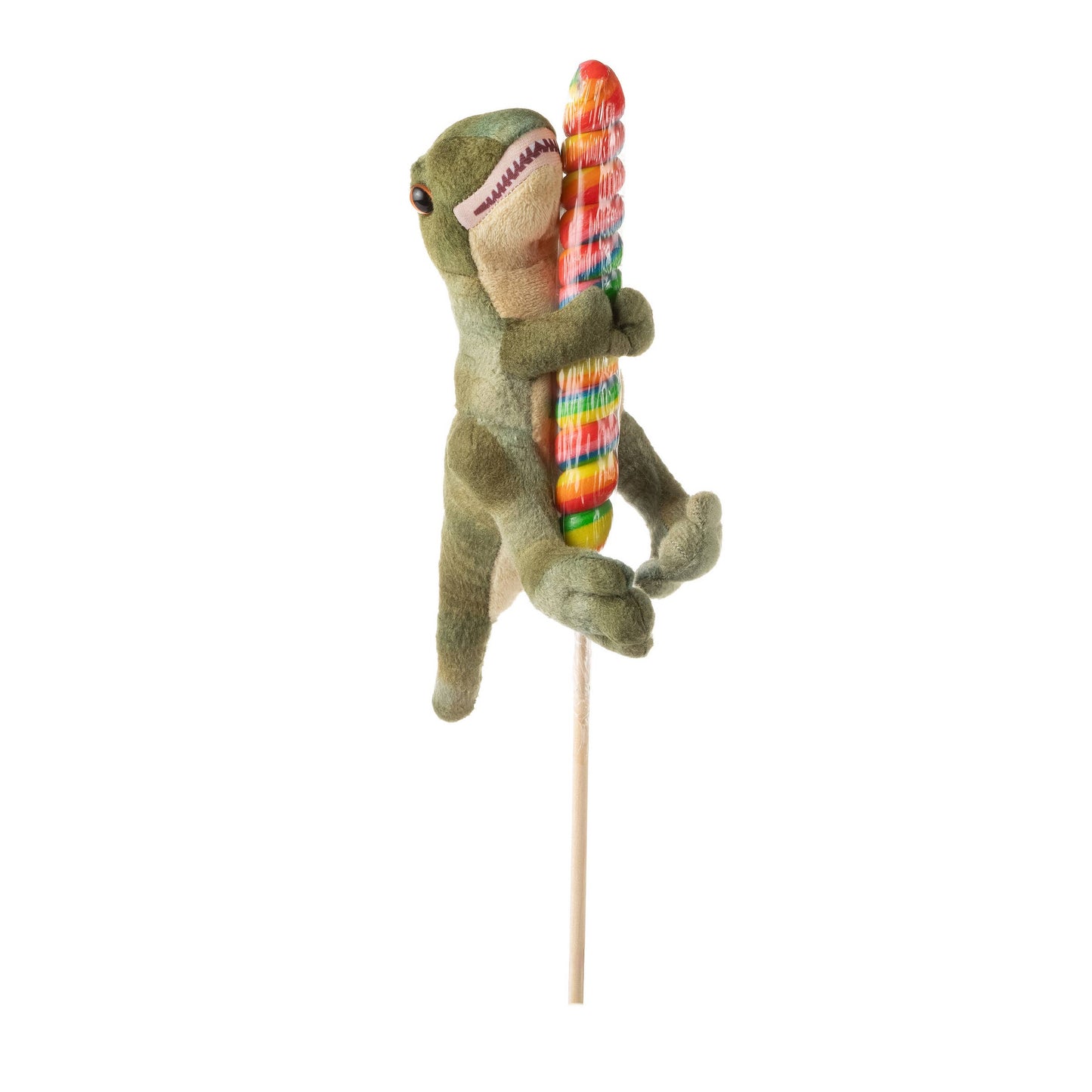 Lollyplush T-Rex Dino w/ Rainbow Lollipop