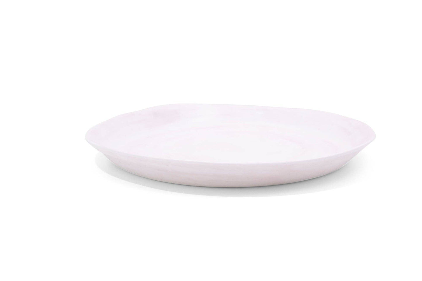 Large Round Melamine Serving Platter: White