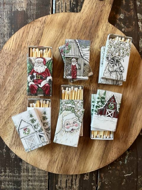 Vintage Santa Printed Matchboxes- Six Options