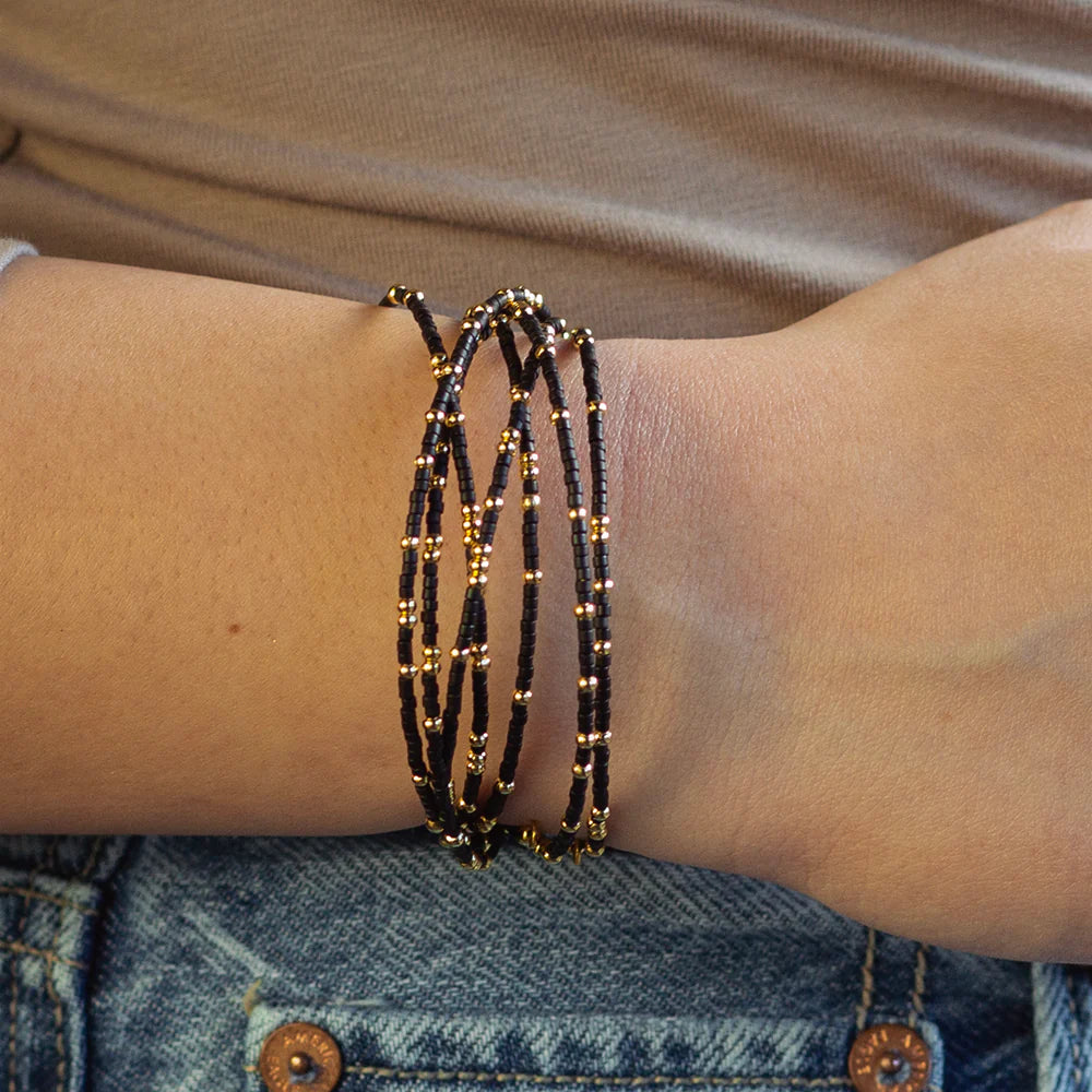 Lenny & Eva Confetti Bangle-Black