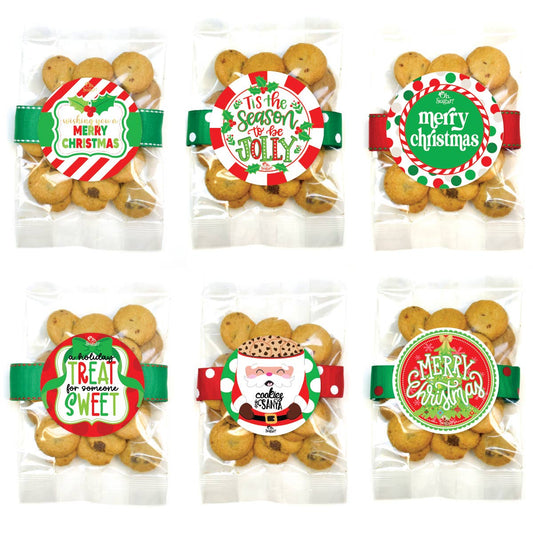Christmas Chocolate Chip Cookie Bags- Six Options