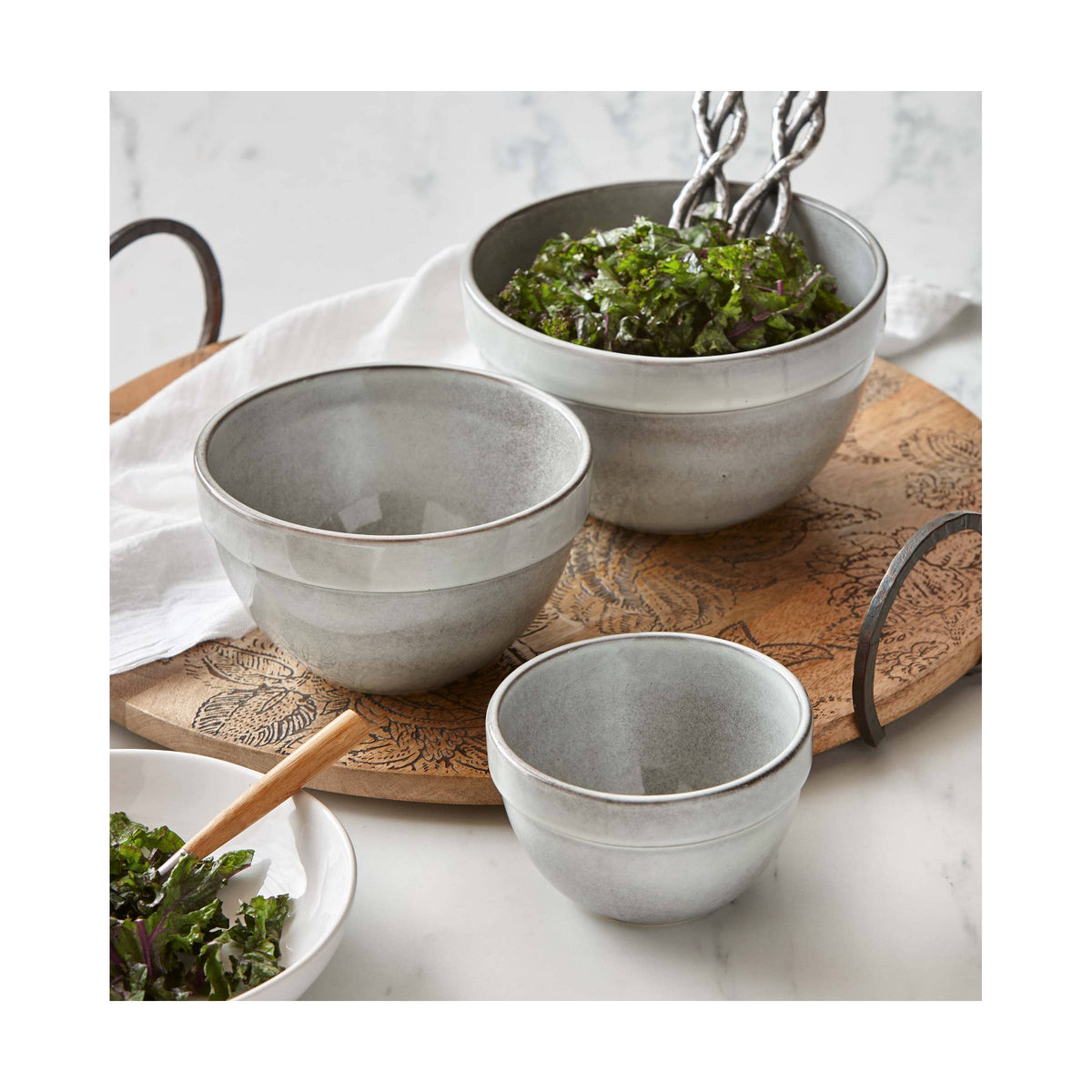 Stinson Bowl Set of 3-Grey