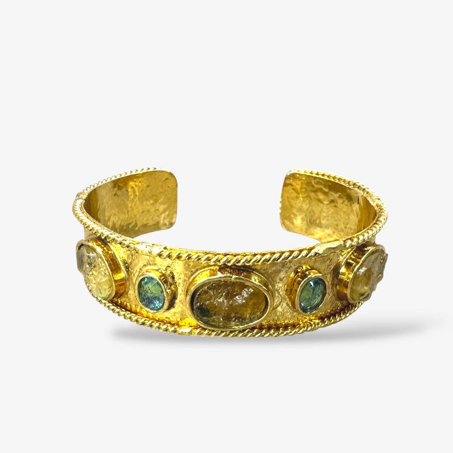 Smoky Quartz Gem Cuff: Labradorite