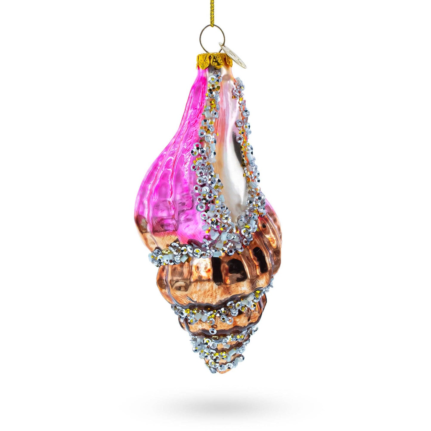 Conch Shell Glass Ornament