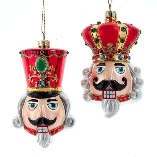 Glass Nutcracker Head Ornaments