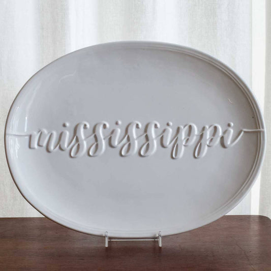 Mississippi Embossed Platter