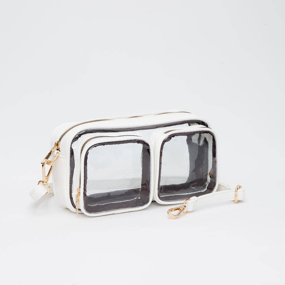 White double pocket handbag