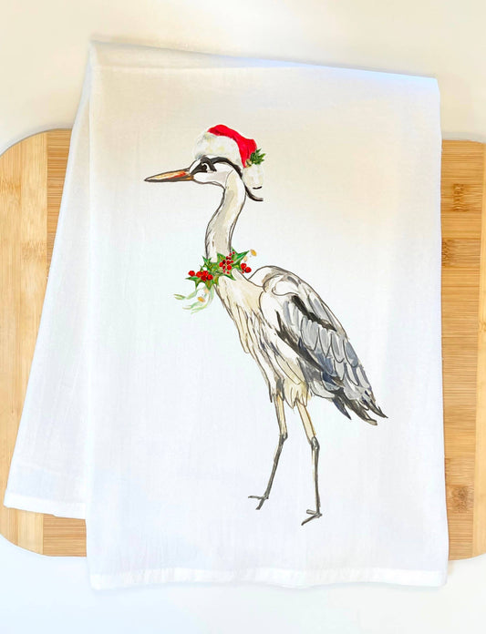 "Holiday Heron" Kitchen Towel