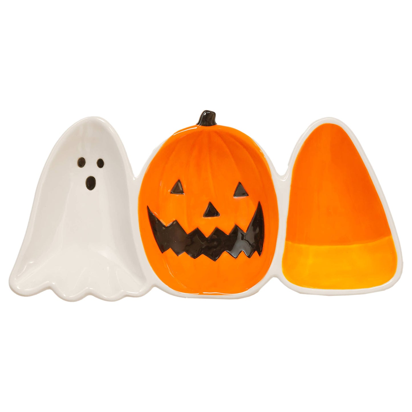 Halloween 3-Section Ceramic Dish