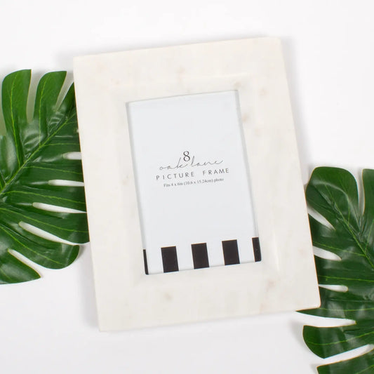 White Marble 4 x 6 Picture Frame