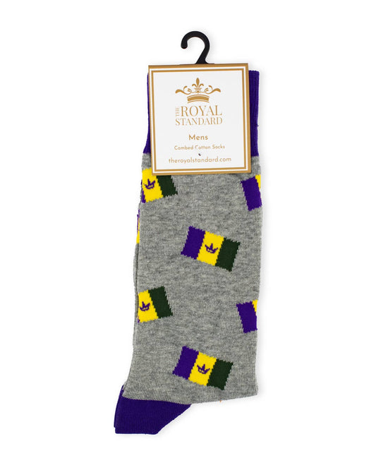 Men's "Mardi Gras Flag" Socks