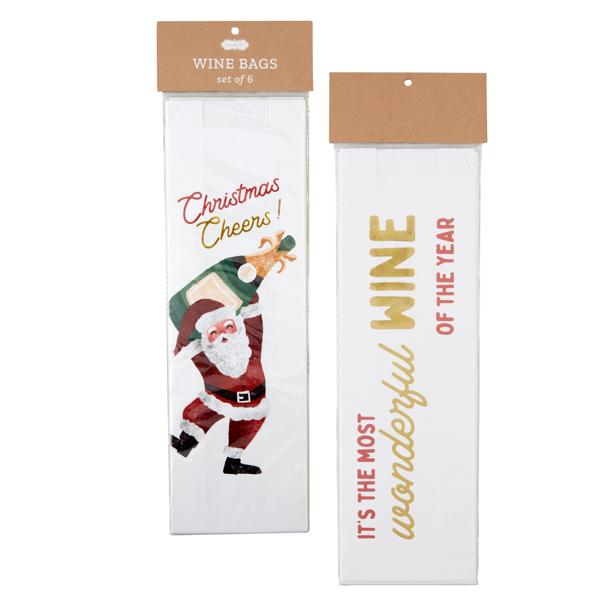 Christmas Paper Wine Bag Sets